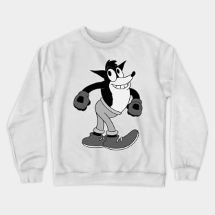 Crash Bandicoot Cuphead 1930s rubberhose style Crewneck Sweatshirt